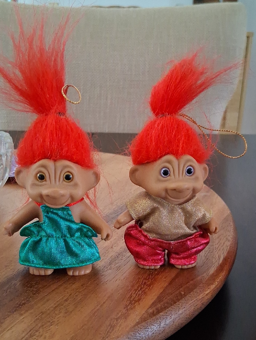 Vintage Trolls Doll Christmas Ornaments Cake Topper